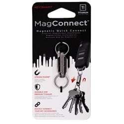 KeySmart MagConnect Titanium Silver Magnetic Keychain