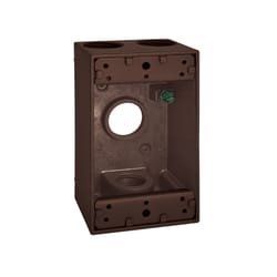 Sigma Engineered Solutions New Work 18 cu in Rectangle Die-Cast Metal 1 gang Weatherproof Box Bronze