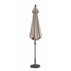 Living Accents Oak Park 9 ft. Tiltable Taupe Market Umbrella