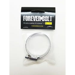 FOREVERBOLT 1-5/8 in to 2 in. SAE 24 Silver Hose Clamp Stainless Steel Band