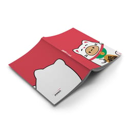 Denik 5 in. W X 8 in. L Sewn Bound Multicolored Smoko - Lucky Cat Costume Notebook