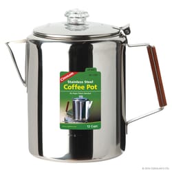 Coghlan's Silver Coffee Pot 9.5 in. H X 6 in. W X 8.5 in. L 12 cups 1 pc