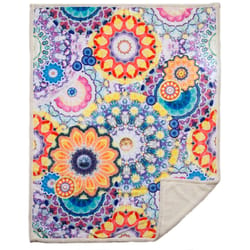 Carstens Inc 54 in. W X 68 in. L Multicolored Polyester Throw Blanket