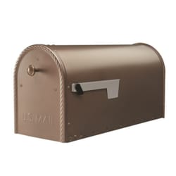 Architectural Mailboxes Edwards Decorative Galvanized Steel Post Mount Venetian Bronze Mailbox