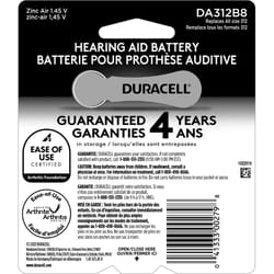 Duracell Zinc Air 312 1.4 V 185 mAh Hearing Aid Battery 8 pk