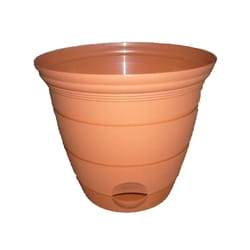 Misco QuickView 8.75 in. H X 10 in. D Resin Planter Clay