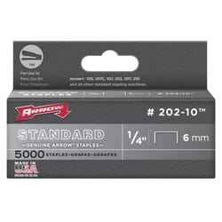 Arrow 1/2 in. W X 1/4 in. L 24 Ga. Wide Crown Standard Staples 5000 pk