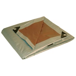 Foremost Dry Top 30 ft. W X 60 ft. L Heavy Duty Polyethylene Reversible Tarp Brown/Silver