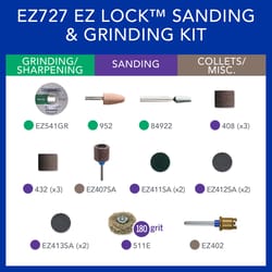 Dremel EZ Lock Sanding and Grinding Kit 18 pc