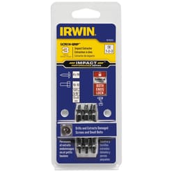 Irwin Impact Screw-Grip .15 in. S M2 High Speed Steel Double-Ended Screw Extractor 2 in. 3 pc