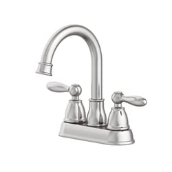 OakBrook Jennifer Brushed Nickel Traditional Centerset Bathroom Sink Faucet 4 in.