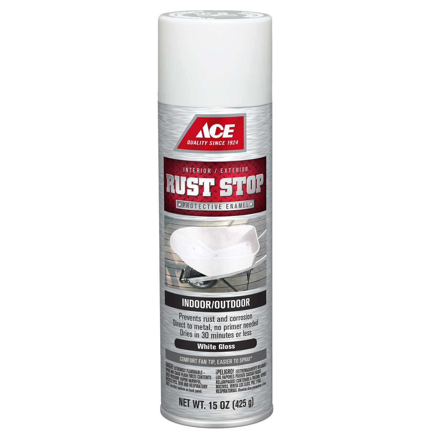 Ace Rust Stop Gloss White Spray Paint 15 oz. Ace Hardware