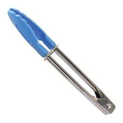 R&M International Blue Plastic/Stainless Steel Mini Tongs