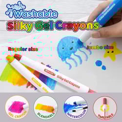 Bazic Products Washable Assorted Color Gel Crayons 24 pk
