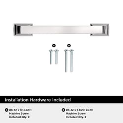 Amerock Incisive Transitional Cabinet Pull 3-3/4 in. Polished Chrome Silver 1 pk