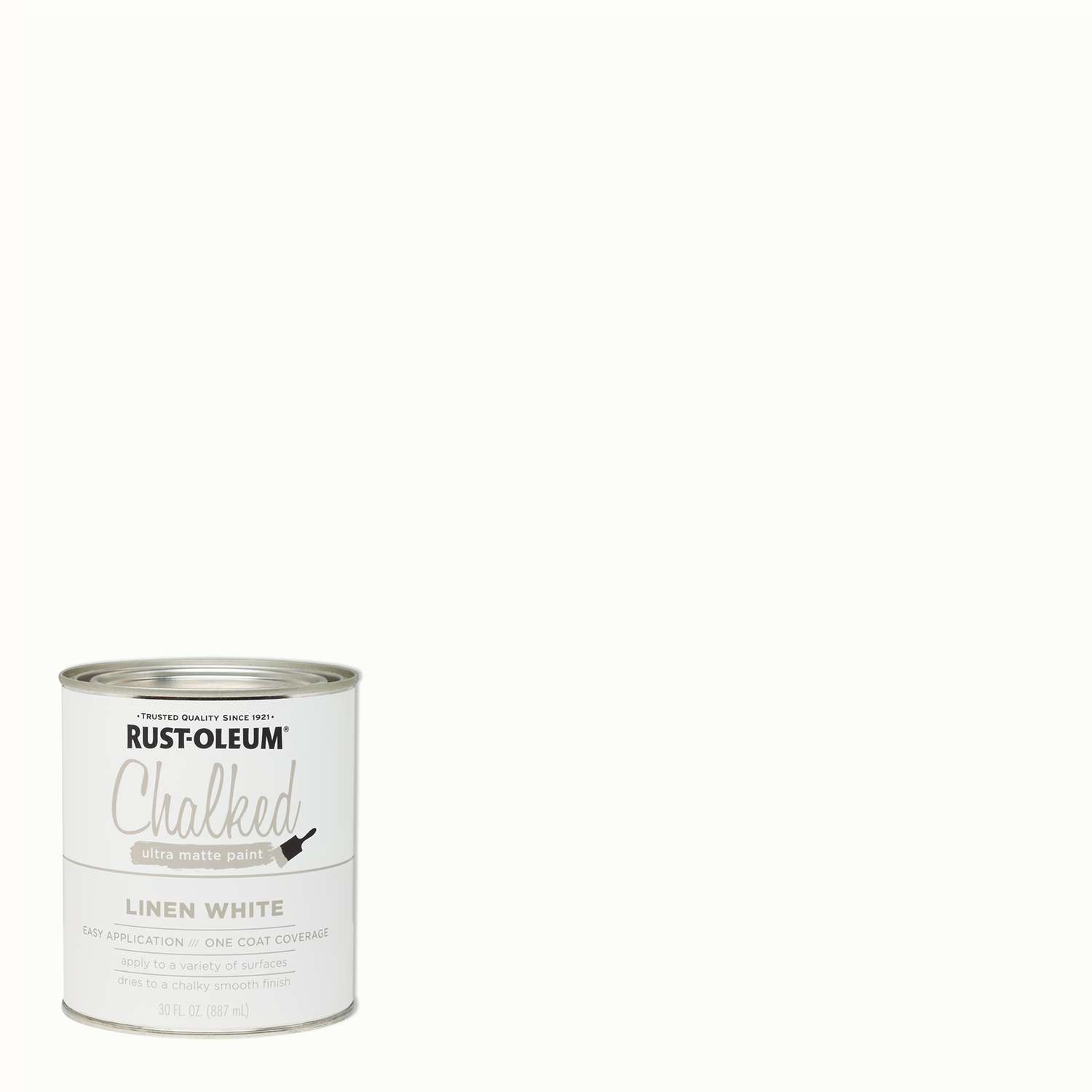 Rust Oleum Chalked Ultra Matte Linen White Water Based Acrylic Chalk Paint 30 Oz Ace Hardware