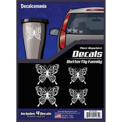 Decalcomania Butterfly Family Car Sticker Vinyl 1 pk