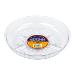 Down Under 8 in. D Plastic Plant Saucer Clear