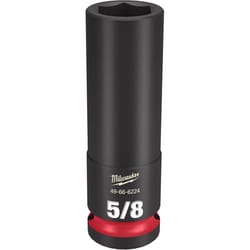 Milwaukee SHOCKWAVE 5/8 in. X 1/2 in. drive SAE 6 Point Deep Impact Socket 1 pc