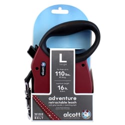 Alcott Red Plastic Dog Retractable Leash Large