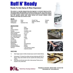 NCL Ruff N' Ready Sassafras Scent Industrial Degreaser 1 quart (US) Liquid