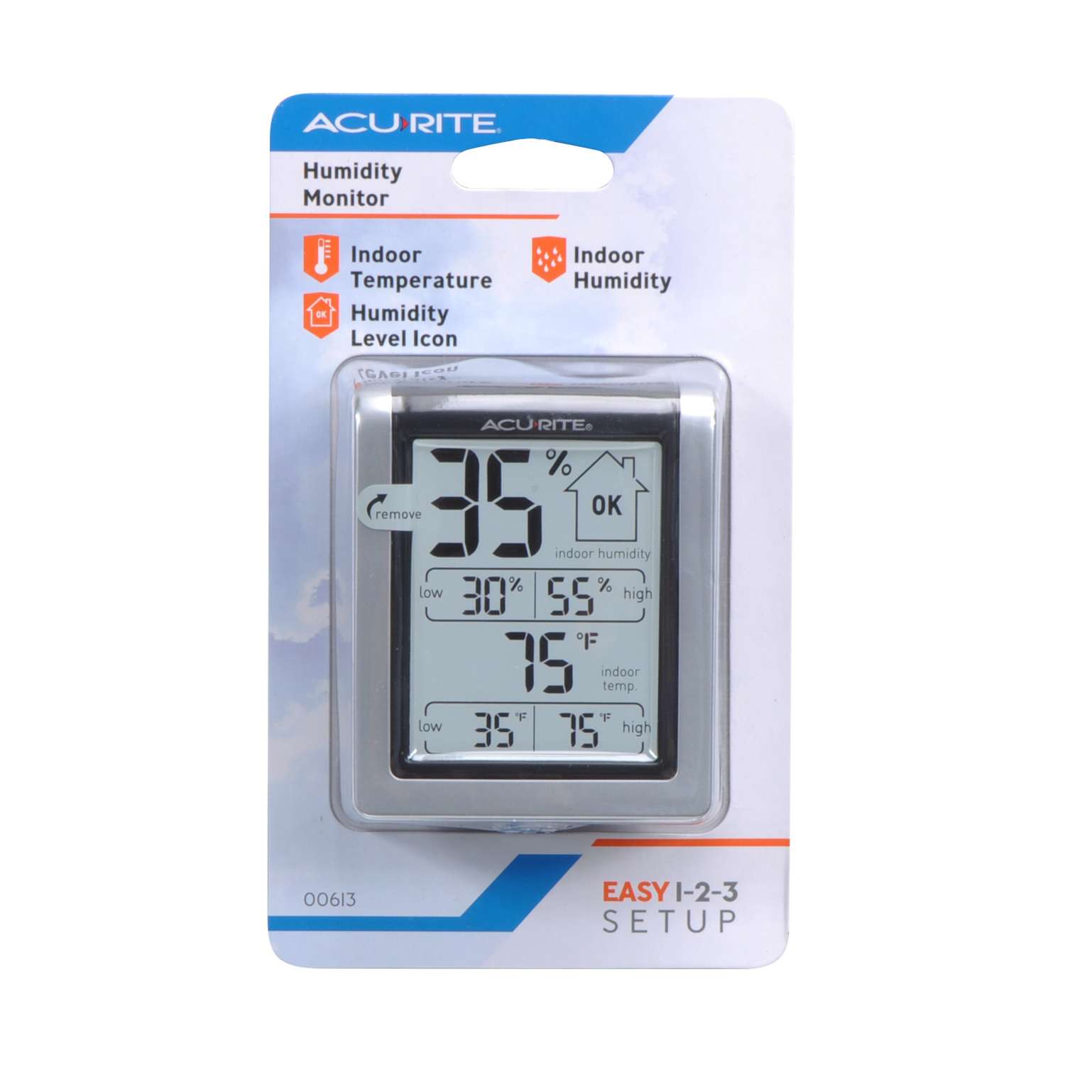 AcuRite Humidity Meter/Thermometer Plastic Gray - Ace Hardware