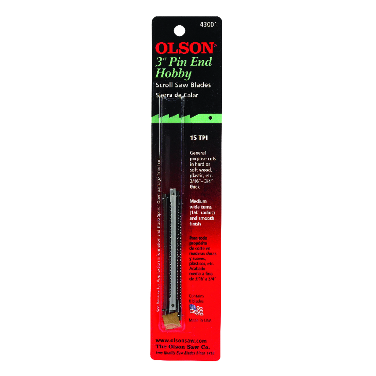 12-Pack Olson SC429P FR429P FR430P Scroll Saw Blades - 3 Inch, Fits Dremel 8029 8030