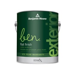 Benjamin Moore Ben Flat Base 2 Paint and Primer Exterior 1 gal