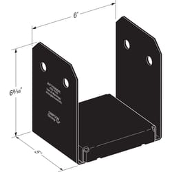 Simpson Strongtie Avant 6.56 in. H X 6 in. W 12 Ga. Galvanized Steel Post Base Zmax