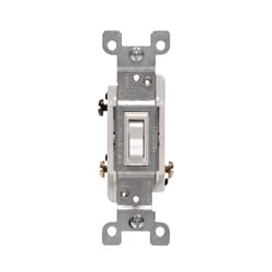 Leviton CSA 15 amps Toggle Switch White 1 pk