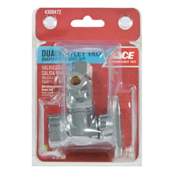 Ace FIP Compression Brass Dual Shut-Off Valve