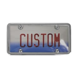 Custom Accessories Silver Metal License Plate Frame/Cover