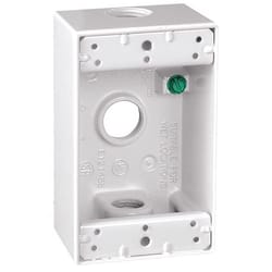 Sigma Engineered Solutions New Work 18.3 cu in Rectangle Die-Cast Metal 1 gang Weatherproof Box Whit