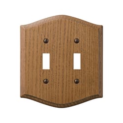 Amerelle Country Brown 2 gang Wood Toggle Wall Plate 1 pk