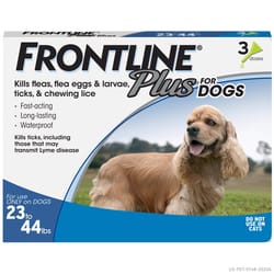 Frontline Plus Liquid Dog Flea and Tick Drops 9.8% Fibronil, 8.8% (S)-methoprene 0.05 oz