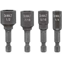 DeWalt Impact Ready Multi Size in. X 1-7/8 in. L Black Oxide Nut Setter Set 5 pc