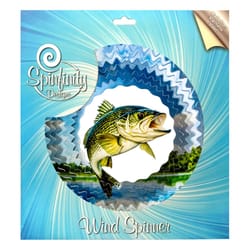 Spinfinity Designs Multi-color Stainless Steel 12 in. Bass Large Outdoor Spinner