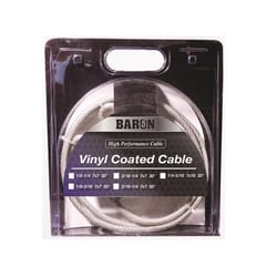 Baron Vinyl Coated Galvanized Steel 3/16-1/4 in. D X 30 ft. L Aircraft Cable