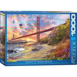 Eurographics Sunset at Baker Beach Jigsaw Puzzle Multicolored 1000 pc