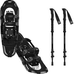 Retrospec Drifter 25 in. Unisex Snowshoe Bundle Black Ice