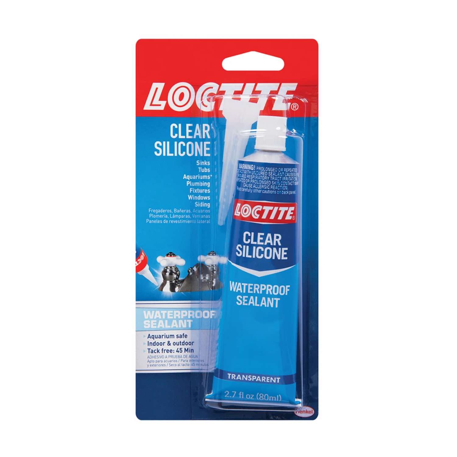 Loctite Clear Silicone Medium Strength Silicone All-Weather Adhesive 2. ...