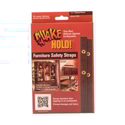 Quake Hold Ready America Nylon Self Adhesive Furniture Strap Brown Assorted 1 in. W X 15 in. L 1 pk
