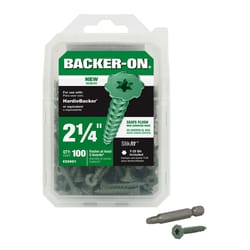 Backer-On No. 9 in. X 2-1/4 in. L Star Round Head Serrated Cement Board Screws