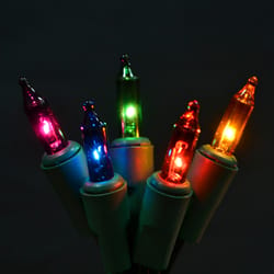 Holiday Bright Lights Incandescent Mini Multicolored 105 ct Christmas Lights 336 ft.