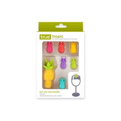 True Tropic Multicolored Silicone Wine Charms and Topper