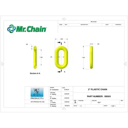 Mr. Chain #8 Passing Link Plastic Chain 2 in. D X 500 ft. L