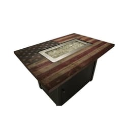 Endless Summer The Americana 40 in. W Steel American Flag Square Propane Fire Table