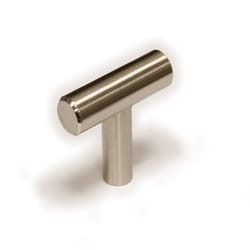 Richelieu Contemporary T-Shape Cabinet Knob 13/32 in. D 1-3/8 in. Brushed Nickel 1 pk