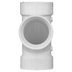 Charlotte Pipe Schedule 40 2 in. Hub X 2 in. D Hub PVC Sanitary Tee 1 pk