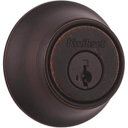 Kwikset SmartKey Security Venetian Bronze Metal Single Cylinder Deadbolt